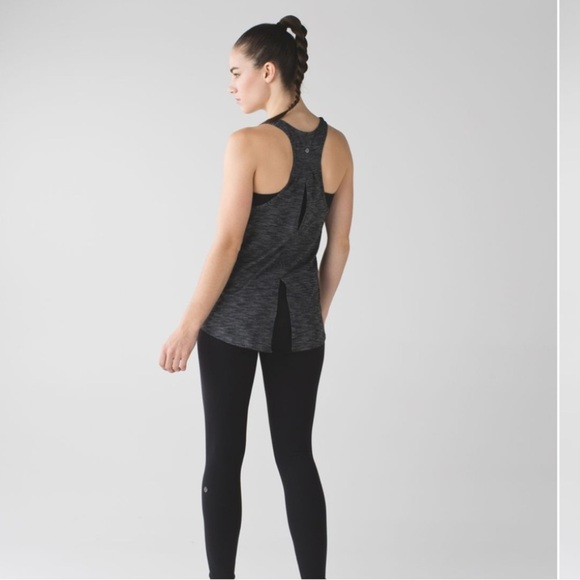 Lululemon Salute the Sun Tank Heathered Black size small 4 - Picture 2 of 12